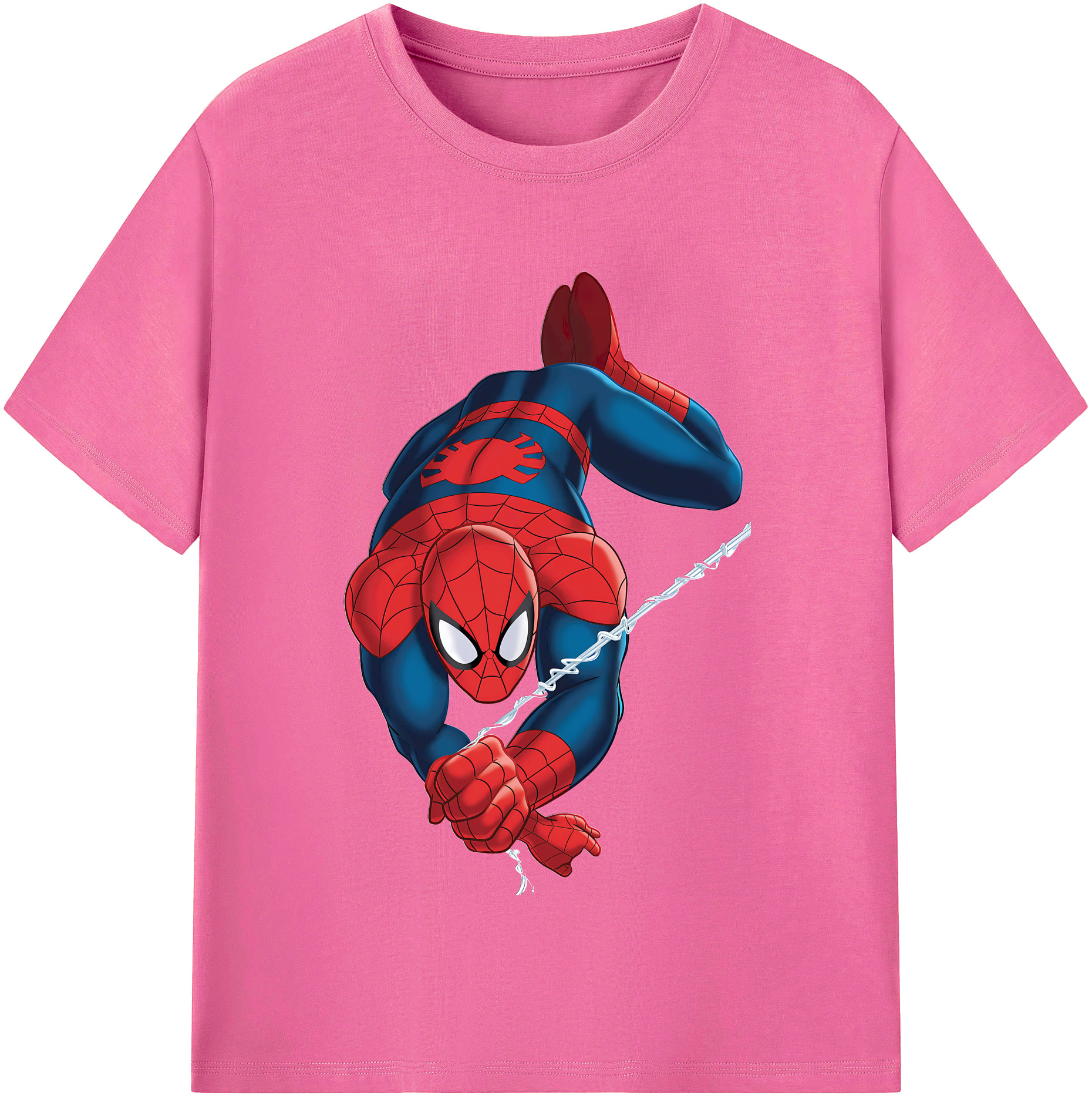 （画像用） Spider Man スパイダーマン レディースカジュアルプリントTシャツ（綿100％）